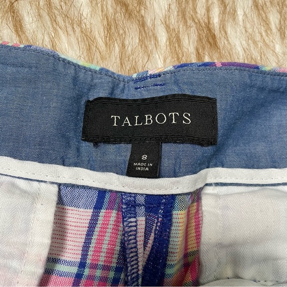 Talbots linen blend plaid shorts - Picture 4 of 4